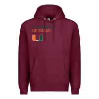 Burgundy The university of miami Premium Hoodie - linhVisuals