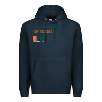 Navy The university of miami Premium Hoodie - linhVisuals