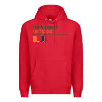 Red The university of miami Premium Hoodie - linhVisuals