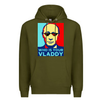 Army Green who is your vladdy Premium Hoodie - linhVisuals