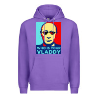 Purple who is your vladdy Premium Hoodie - linhVisuals