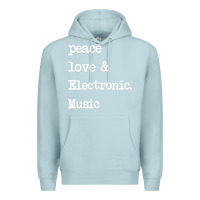 Blue Mist peace love & electronic music  edm techno t shirt Premium Hoodie - linhVisuals