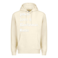 Sandshell peace love & electronic music  edm techno t shirt Premium Hoodie - linhVisuals