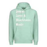 Seafoam peace love & electronic music  edm techno t shirt Premium Hoodie - linhVisuals