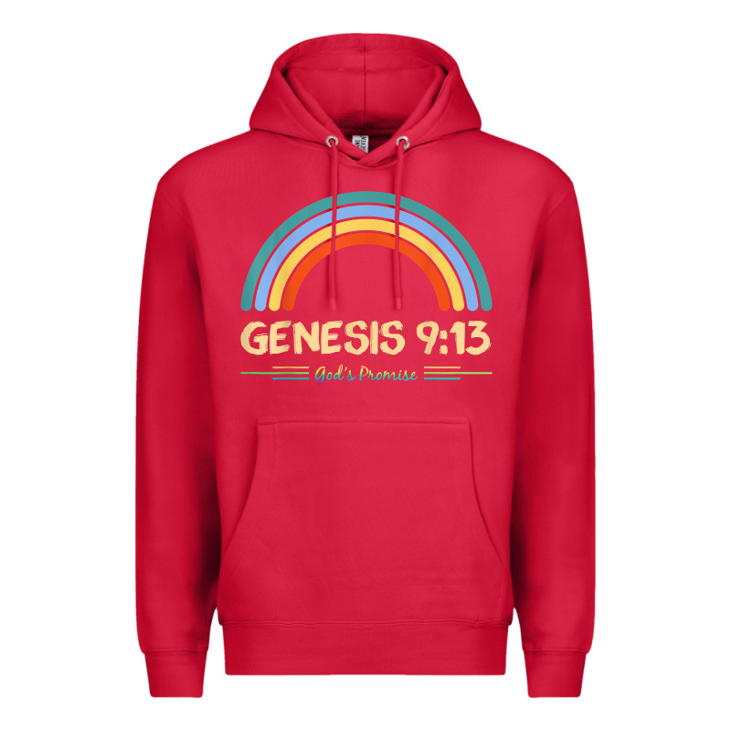 Genesis 913 God's Promise Faithfully Rainbow Bible Verse T Shirt Premium Hoodie by linhVisuals | Teevron