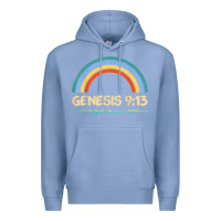Colony Blue genesis 913 god's promise faithfully rainbow bible verse t shirt Premium Hoodie - linhVisuals