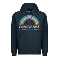Navy genesis 913 god's promise faithfully rainbow bible verse t shirt Premium Hoodie - linhVisuals