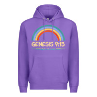 Purple genesis 913 god's promise faithfully rainbow bible verse t shirt Premium Hoodie - linhVisuals