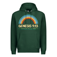 Sports Green genesis 913 god's promise faithfully rainbow bible verse t shirt Premium Hoodie - linhVisuals