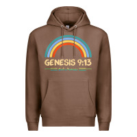 Chestnut genesis 913 god's promise faithfully rainbow bible verse t shirt Premium Hoodie - linhVisuals