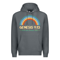Rock genesis 913 god's promise faithfully rainbow bible verse t shirt Premium Hoodie - linhVisuals