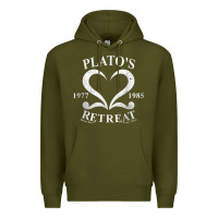 Army Green plato retreat club vintage retro nyc t shirt Premium Hoodie - linhVisuals