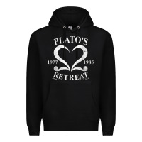 Black plato retreat club vintage retro nyc t shirt Premium Hoodie - linhVisuals