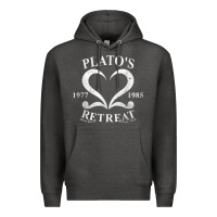 Charcoal Heather plato retreat club vintage retro nyc t shirt Premium Hoodie - linhVisuals