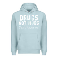 Blue Mist drugs not hugs Premium Hoodie - linhVisuals