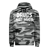 Slate Camo drugs not hugs Premium Hoodie - linhVisuals