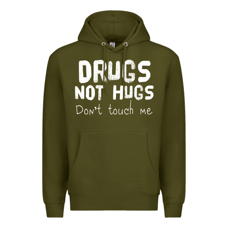 Drugs Not Hugs Premium Hoodie by linhVisuals | Teevron