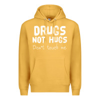 Mustard drugs not hugs Premium Hoodie - linhVisuals