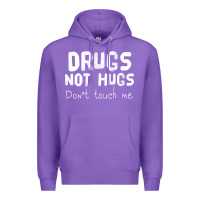 Purple drugs not hugs Premium Hoodie - linhVisuals