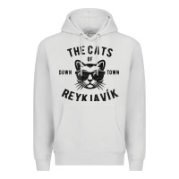 Dove Grey cats of downtown reykjavik t shirt Premium Hoodie - linhVisuals
