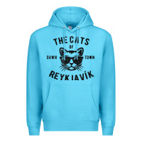 Ocean Blue cats of downtown reykjavik t shirt Premium Hoodie - linhVisuals
