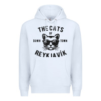 White cats of downtown reykjavik t shirt Premium Hoodie - linhVisuals