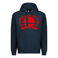 Navy super smash bros smash club Premium Hoodie - linhVisuals