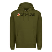 Army Green University of Maryland, College Park, Premium Hoodie - linhVisuals
