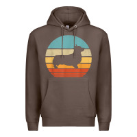 Coffee corgi retro vintage 60s 70s sunset dog lovers men women t shirt Premium Hoodie - linhVisuals