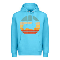 Ocean Blue corgi retro vintage 60s 70s sunset dog lovers men women t shirt Premium Hoodie - linhVisuals