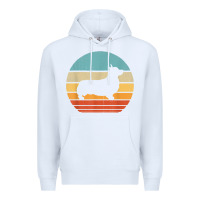White corgi retro vintage 60s 70s sunset dog lovers men women t shirt Premium Hoodie - linhVisuals