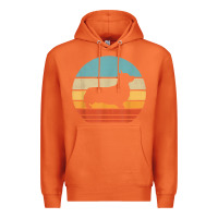 Carrot corgi retro vintage 60s 70s sunset dog lovers men women t shirt Premium Hoodie - linhVisuals