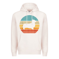 Pale Pink corgi retro vintage 60s 70s sunset dog lovers men women t shirt Premium Hoodie - linhVisuals