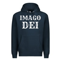 Navy imago dei image of god christian t shirt reformed jesus Premium Hoodie - linhVisuals
