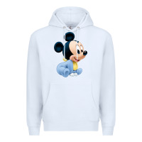 White baby micke  mouse Premium Hoodie - linhVisuals