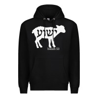 Black isaiah 53 lamb yeshua jesus t shirt Premium Hoodie - linhVisuals