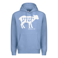 Colony Blue isaiah 53 lamb yeshua jesus t shirt Premium Hoodie - linhVisuals