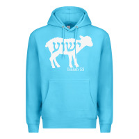 Ocean Blue isaiah 53 lamb yeshua jesus t shirt Premium Hoodie - linhVisuals