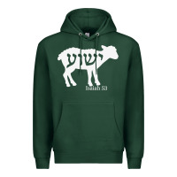 Sports Green isaiah 53 lamb yeshua jesus t shirt Premium Hoodie - linhVisuals