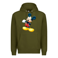 Army Green micke mouse Premium Hoodie - linhVisuals