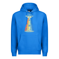 True Royal vintage alien weed pot leaf ufo abduction marijuana cannabis t shirt Premium Hoodie - linhVisuals