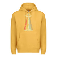 Mustard vintage alien weed pot leaf ufo abduction marijuana cannabis t shirt Premium Hoodie - linhVisuals