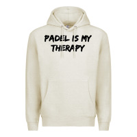 Oatmeal Heather padel is my therapy Premium Hoodie - linhVisuals