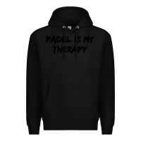 Black padel is my therapy Premium Hoodie - linhVisuals