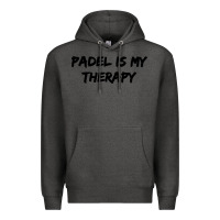 Charcoal Heather padel is my therapy Premium Hoodie - linhVisuals