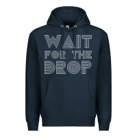 Navy retro edm wait for the drop house dj trance wash t shirt Premium Hoodie - linhVisuals