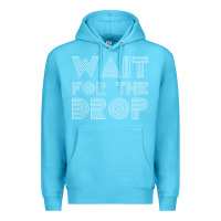 Ocean Blue retro edm wait for the drop house dj trance wash t shirt Premium Hoodie - linhVisuals