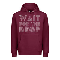 Burgundy retro edm wait for the drop house dj trance wash t shirt Premium Hoodie - linhVisuals