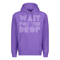 Purple retro edm wait for the drop house dj trance wash t shirt Premium Hoodie - linhVisuals