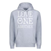 Heather Grey love one another jesus quote christian t shirt Premium Hoodie - linhVisuals